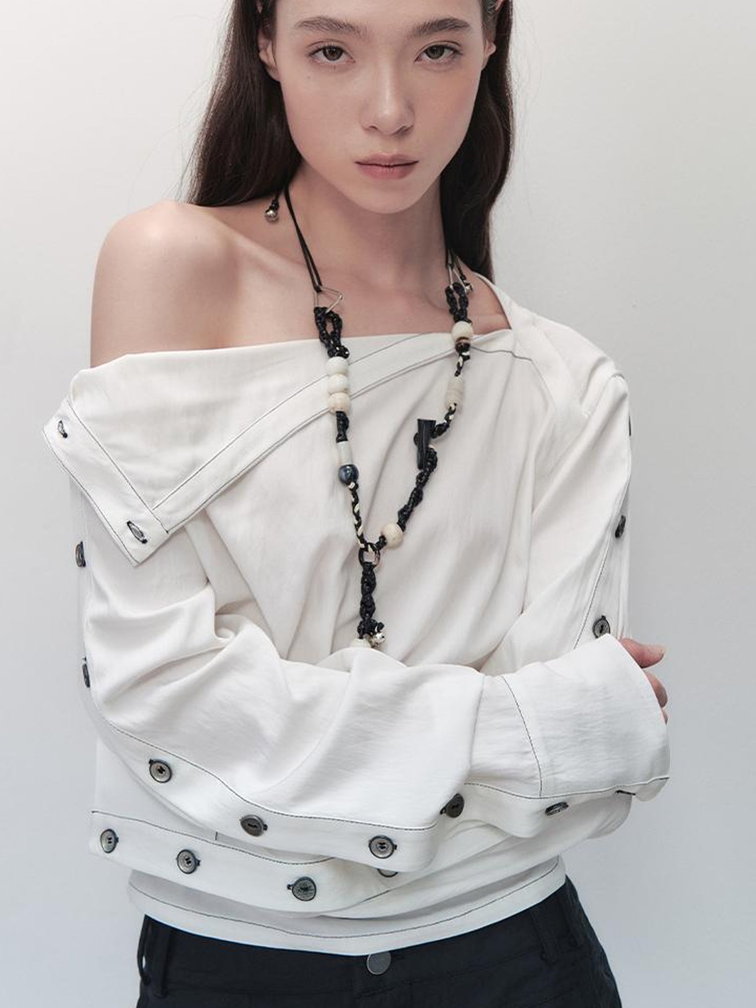 AnnoMundi Adjustable Belted Shirt With Convertible Cuffs