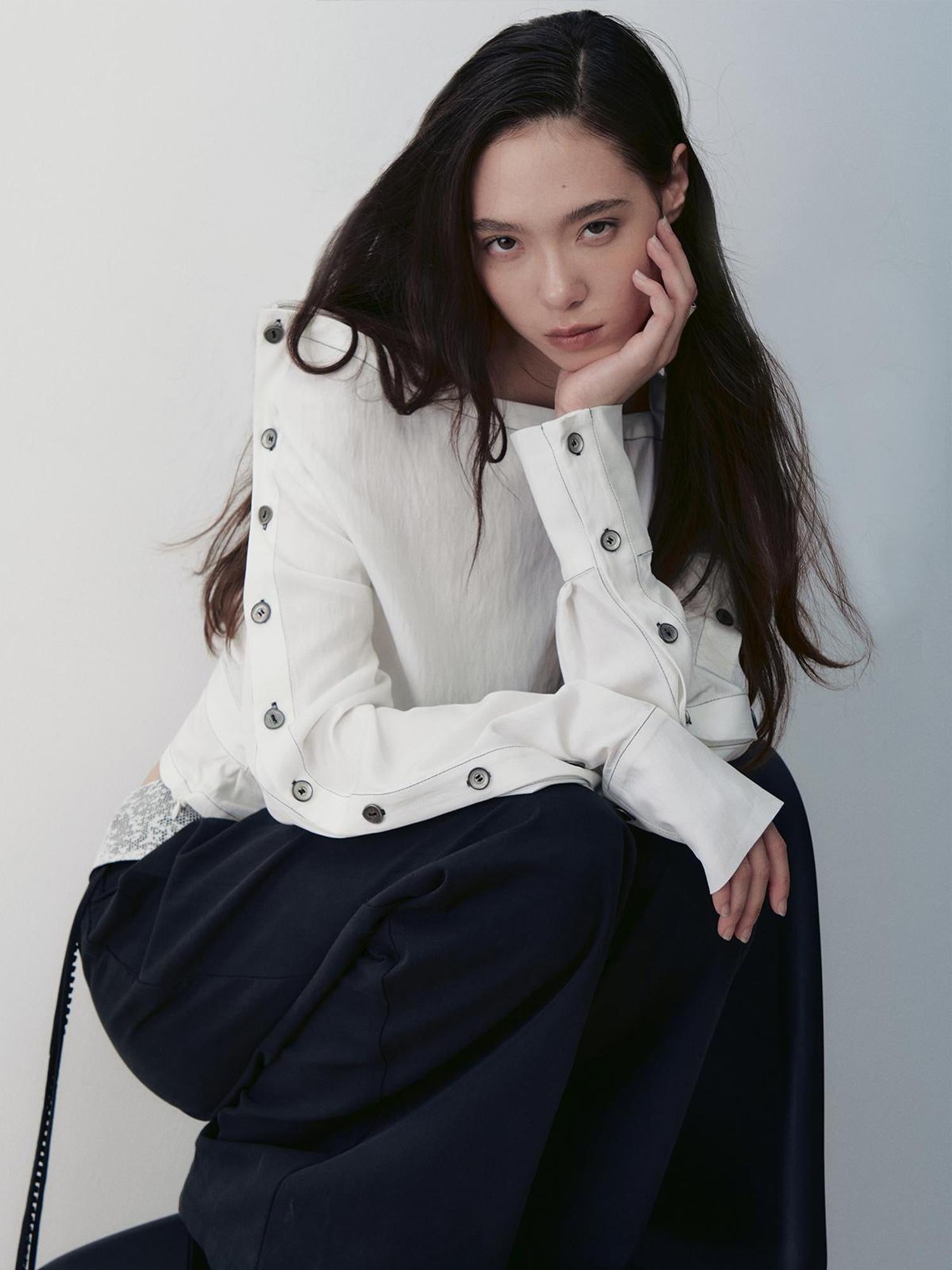 AnnoMundi Adjustable Belted Shirt With Convertible Cuffs