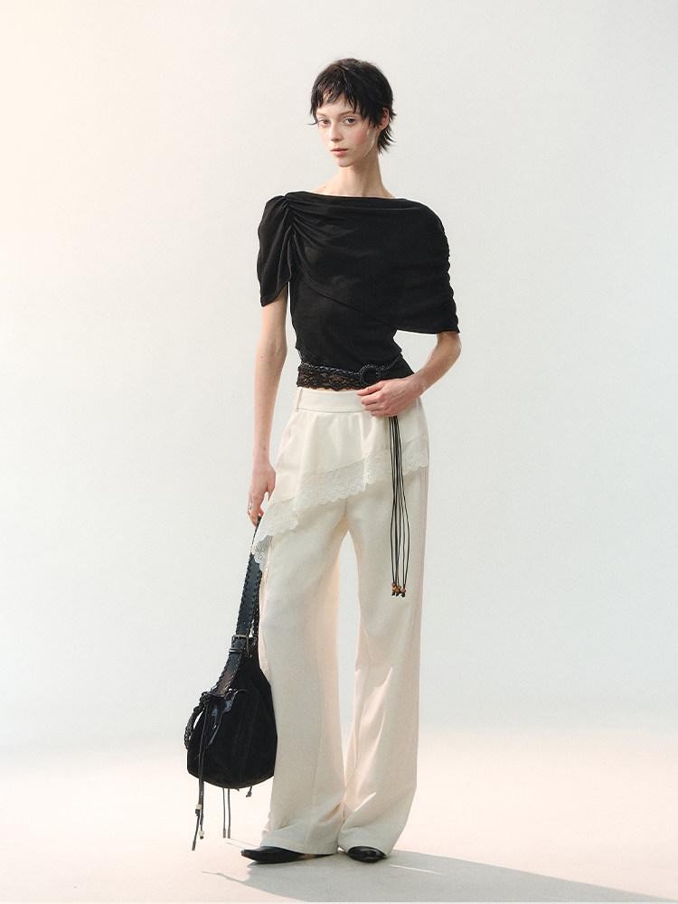 AnnoMundi Apricot Raw Edge Asymmetric Patchwork Women&