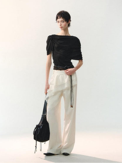 AnnoMundi Apricot Raw Edge Asymmetric Patchwork Women&