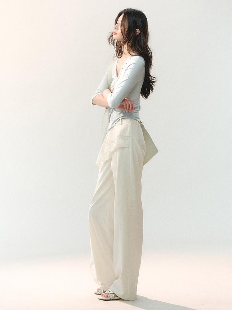 AnnoMundi Apricot Raw Edge Asymmetric Patchwork Women&