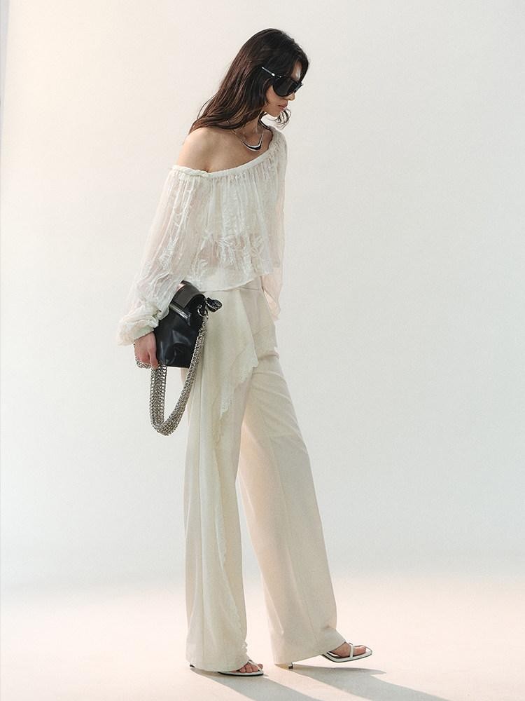 AnnoMundi Apricot Raw Edge Asymmetric Patchwork Women&
