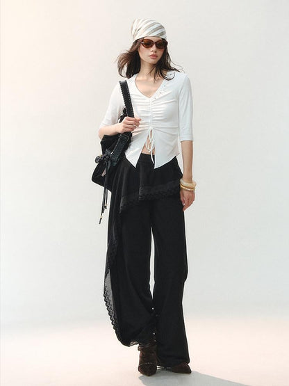 AnnoMundi Apricot Raw Edge Asymmetric Patchwork Women&
