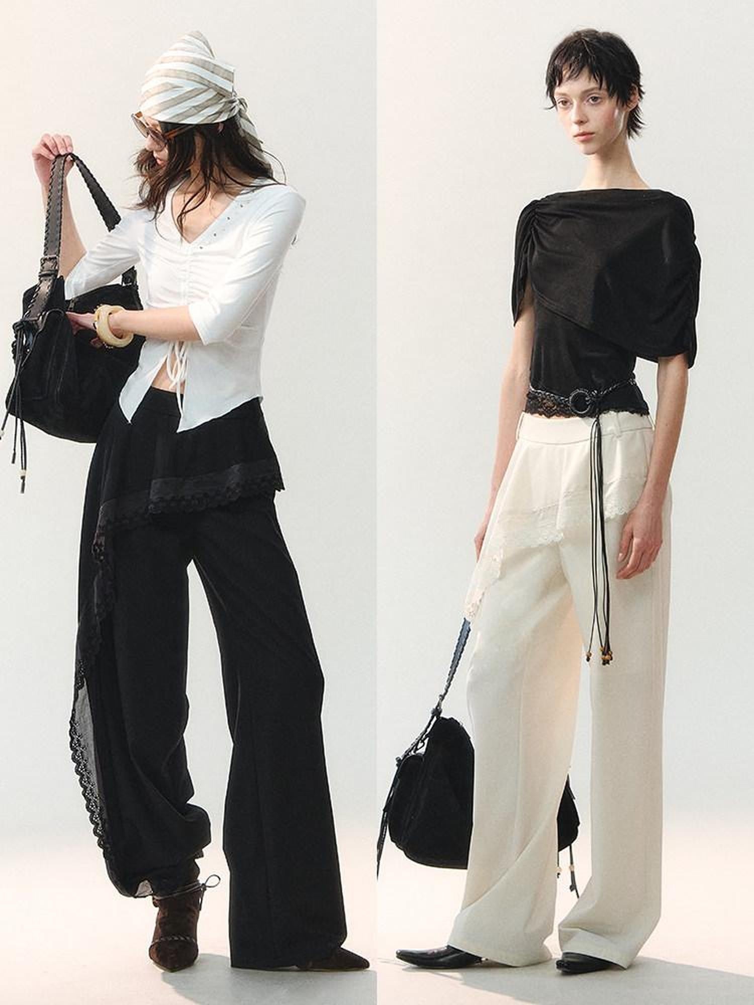 AnnoMundi Apricot Raw Edge Asymmetric Patchwork Women&