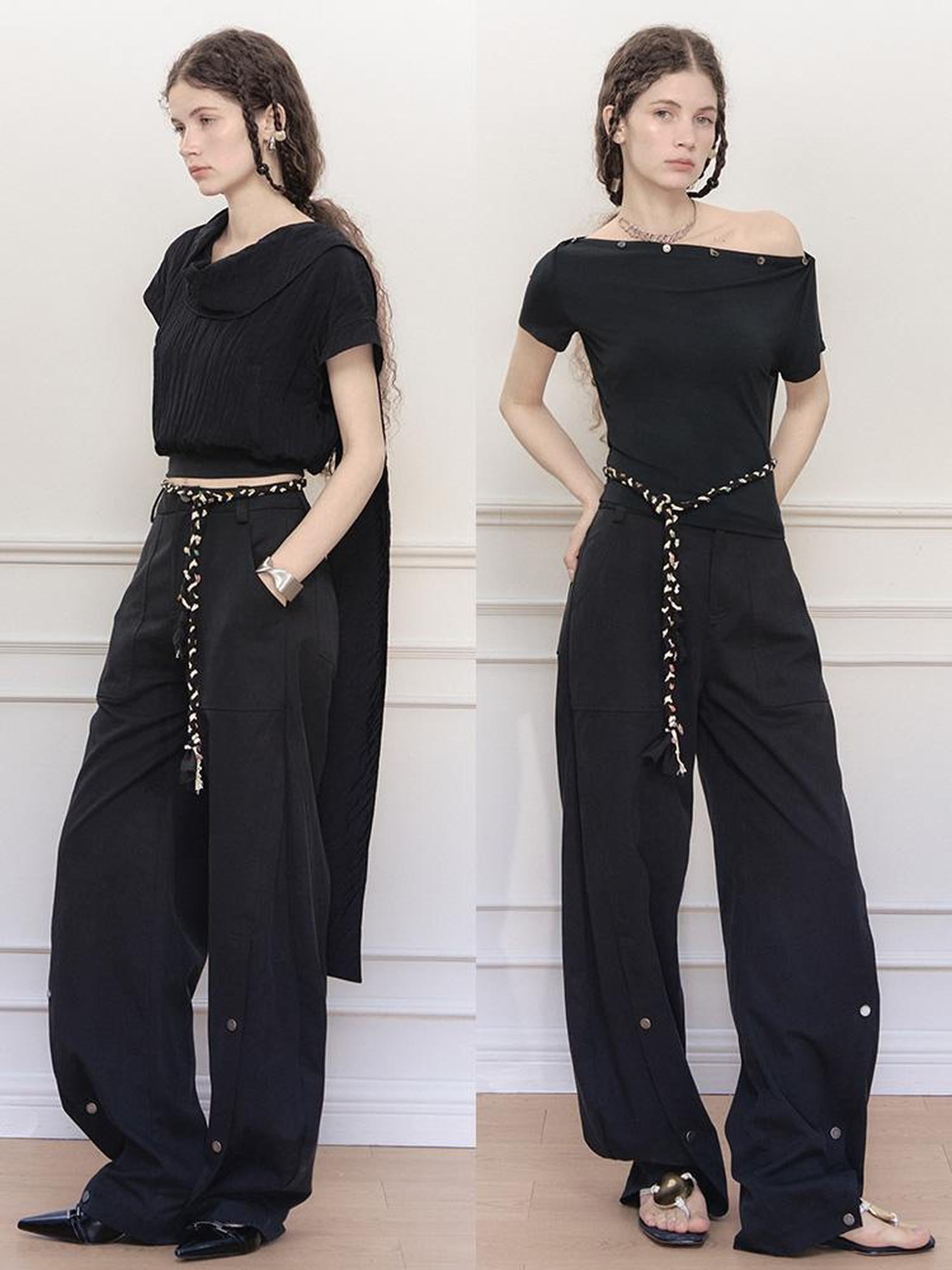 AnnoMundi Arc Sweep Draped Trousers