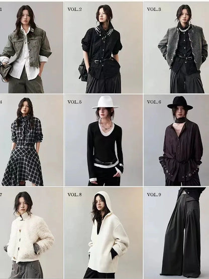 AnnoMundi Asymmetric Frost Knit Cover Up V-neck T-shirt Long Sleeve T-shirt