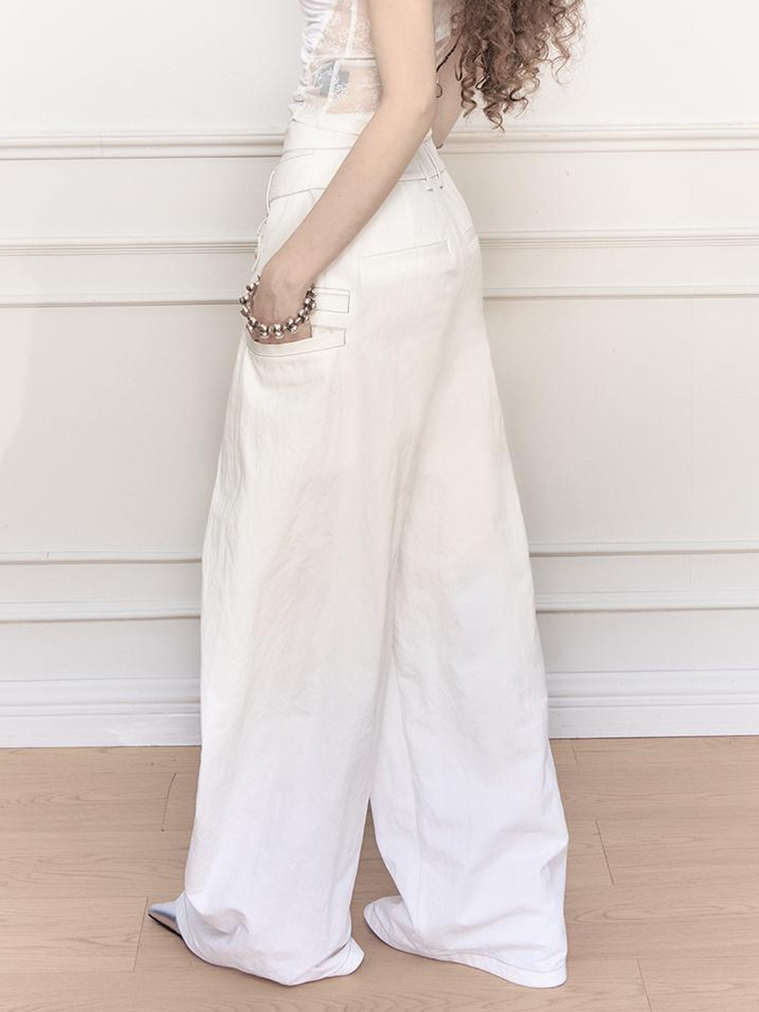AnnoMundi Asymmetric Layered Wide Leg Pants