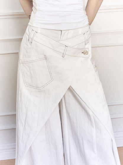 AnnoMundi Asymmetric Layered Wide Leg Pants