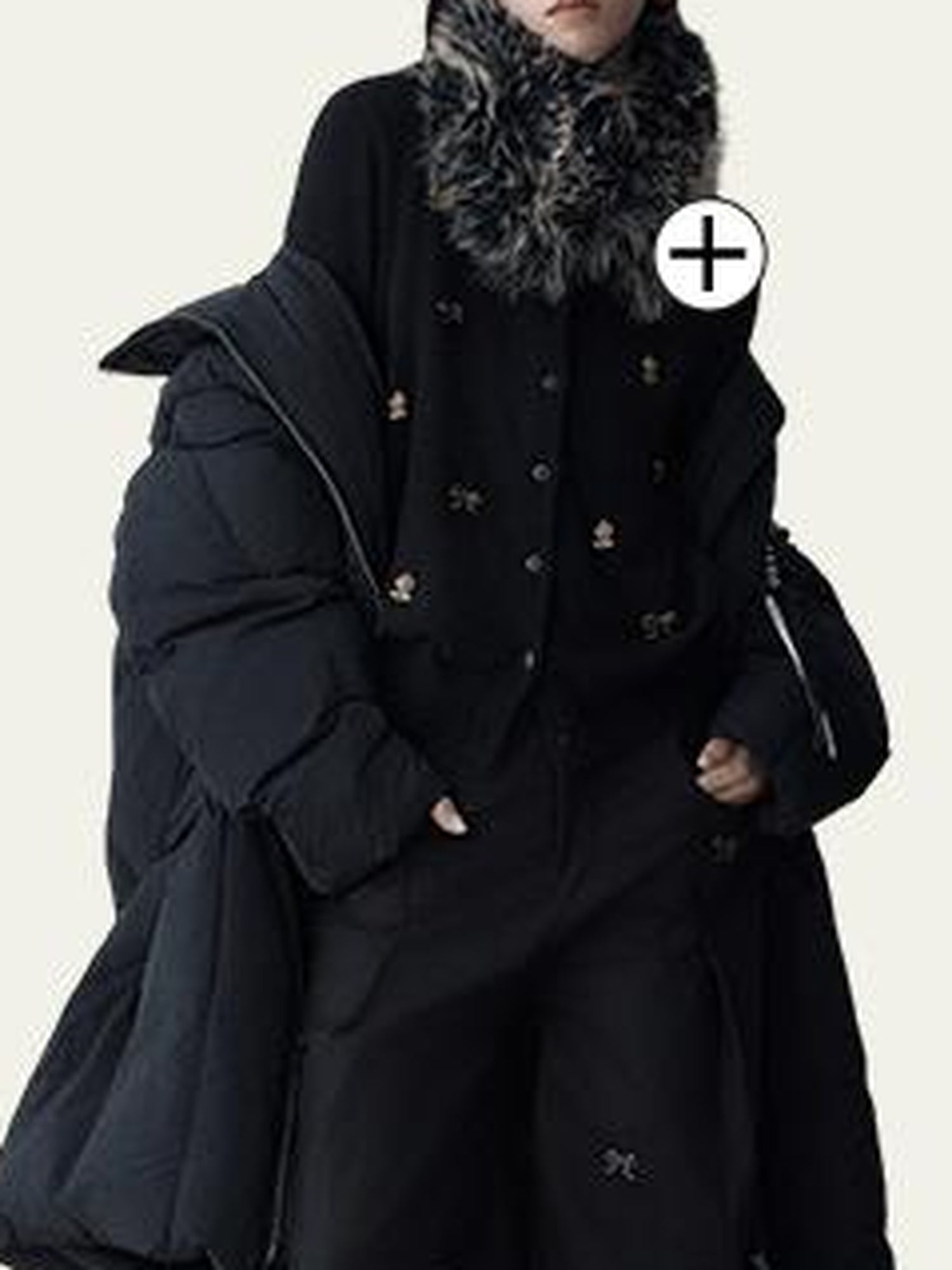 AnnoMundi Athflow Long Quilted Nylon Down Coat With Handcrafted Knot