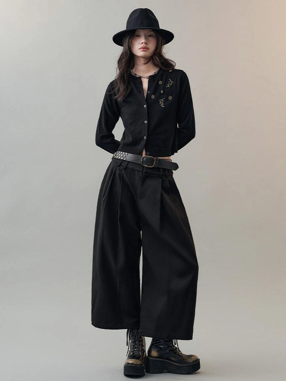 AnnoMundi Australian Wool Tencel Tapered Trousers Pants
