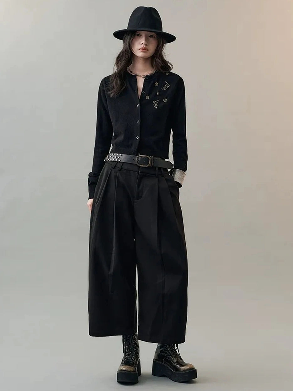 AnnoMundi Australian Wool Tencel Tapered Trousers Pants