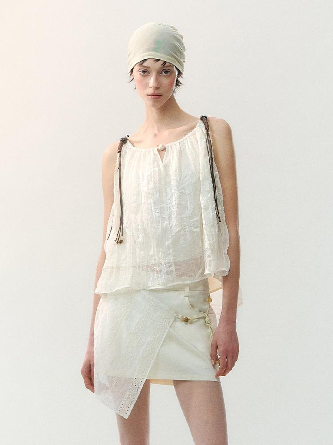 AnnoMundi Beaded Braided Ruffle Textured Women&