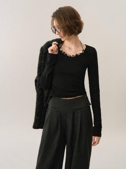 AnnoMundi Beaded Embroidered Slim Fit Knit Women&