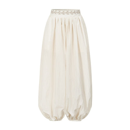 AnnoMundi_Beige_Cross_Embroidery_Floral_Double_Waistband_Women&