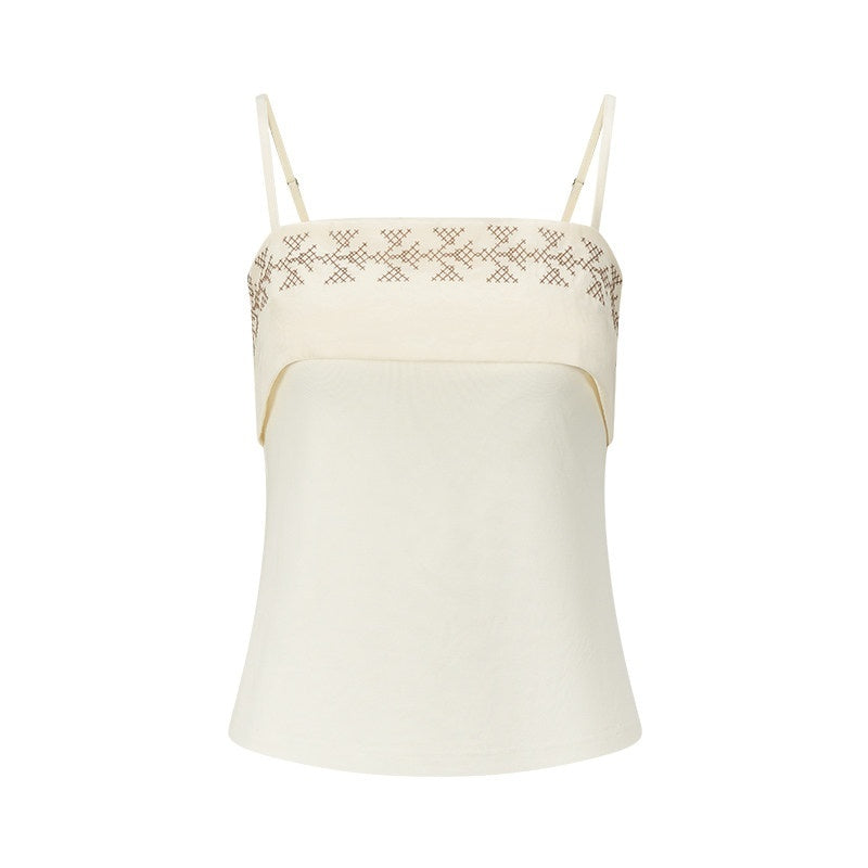 AnnoMundi_Beige_Cross_Embroidery_Fold_Collar_Slim_Strap_Women&