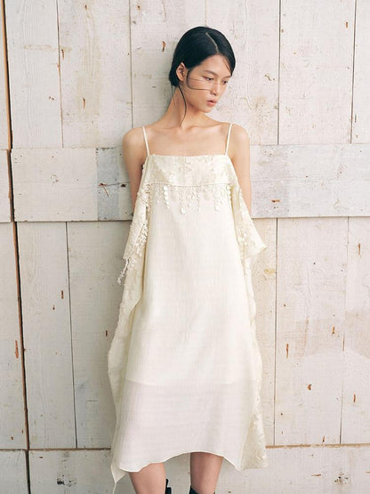 AnnoMundi Beige Layered Ruffle Textured Women&