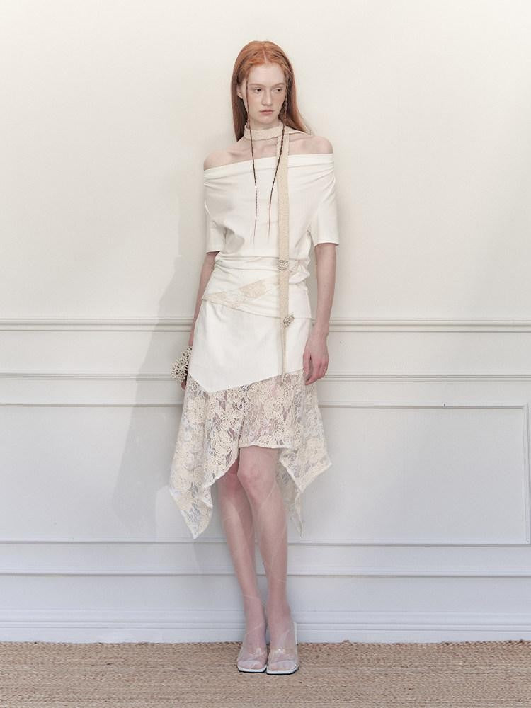 AnnoMundi Ceintures en coton beige romantiques, tissées à la main au crochet, style bohème ethnique, pour femmes