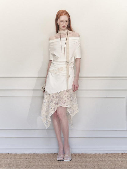 AnnoMundi Ceintures en coton beige romantiques, tissées à la main au crochet, style bohème ethnique, pour femmes