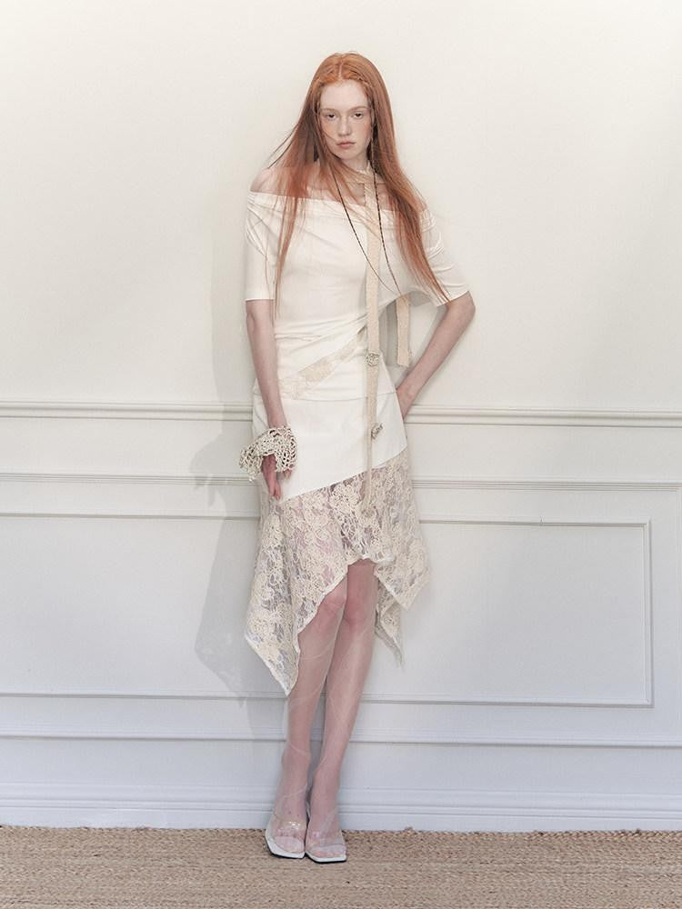 AnnoMundi Ceintures en coton beige romantiques, tissées à la main au crochet, style bohème ethnique, pour femmes