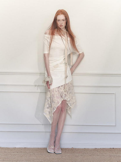 AnnoMundi Ceintures en coton beige romantiques, tissées à la main au crochet, style bohème ethnique, pour femmes