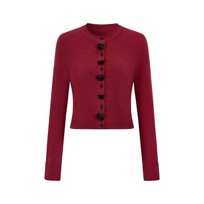 AnnoMundi_Black_Shoulder_Wool_Knit_Cardigan_With_3D_Rose_And_Bow_MISSTT