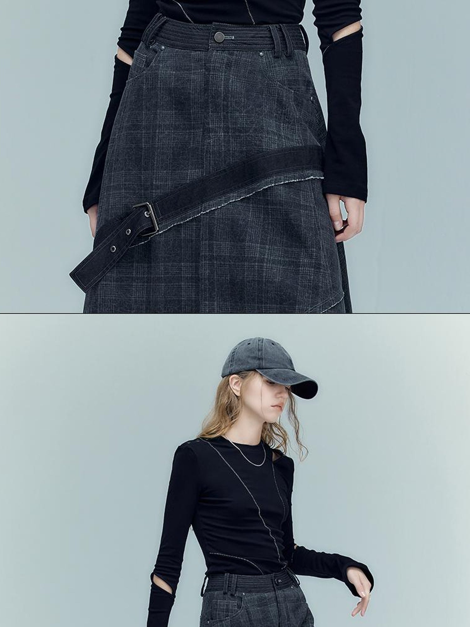 AnnoMundi Black Sweet Cool Hollow Out Slim Knit Top
