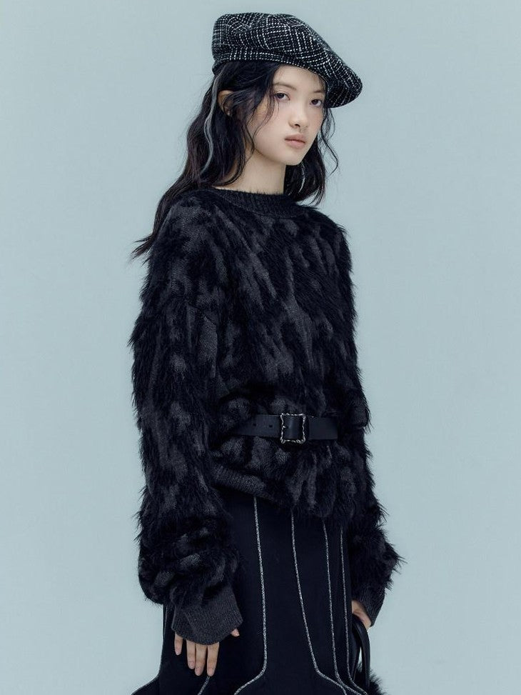AnnoMundi Black White Classic Embroidered Plaid Checked Women&