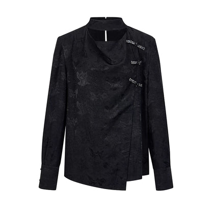 AnnoMundi_Braided_Knot_Textured_V-Neck_Shirt_With_Beaded_Closures_MISSTT