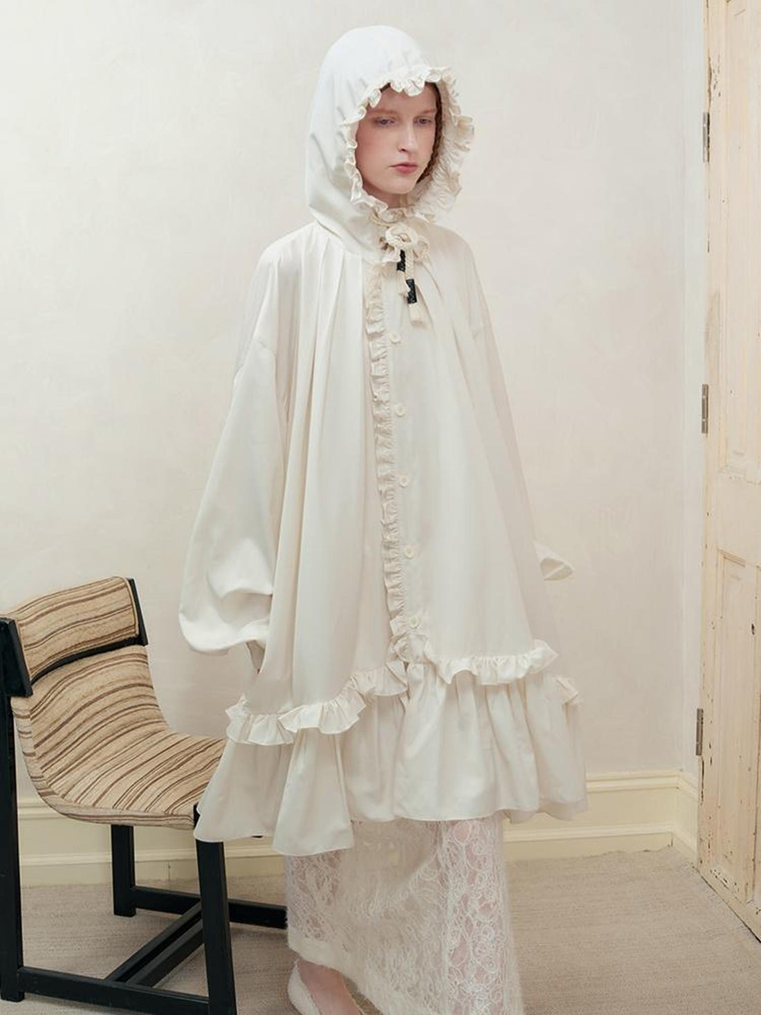 AnnoMundi Braided Sun Protection Shirt with Ruffle Hem