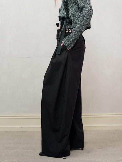 AnnoMundi Braided Texture Wide Leg Trousers
