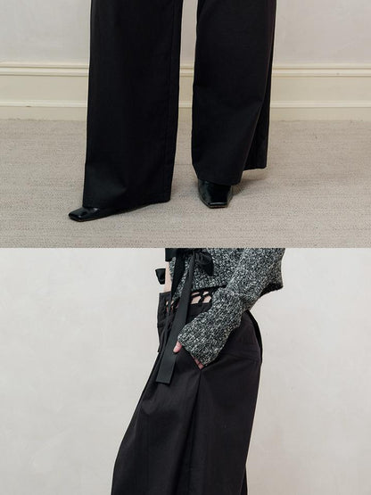 AnnoMundi Braided Texture Wide Leg Trousers