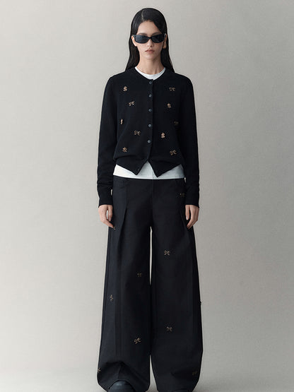 AnnoMundi Butterfly Bow High Waisted Wide Leg Pants
