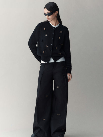 AnnoMundi Butterfly Bow High Waisted Wide Leg Pants