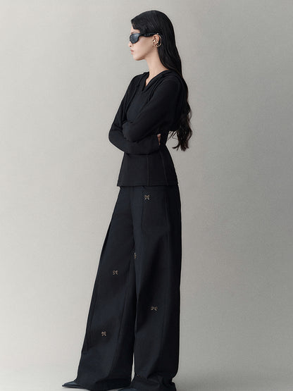 AnnoMundi Butterfly Bow High Waisted Wide Leg Pants