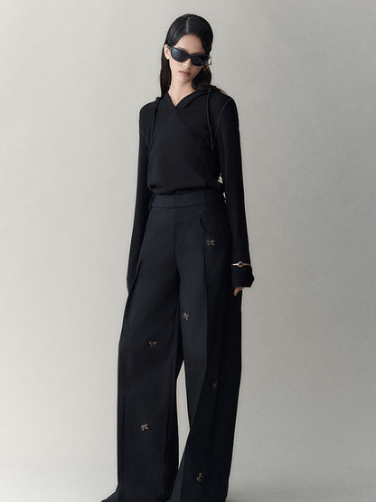 AnnoMundi Butterfly Bow High Waisted Wide Leg Pants