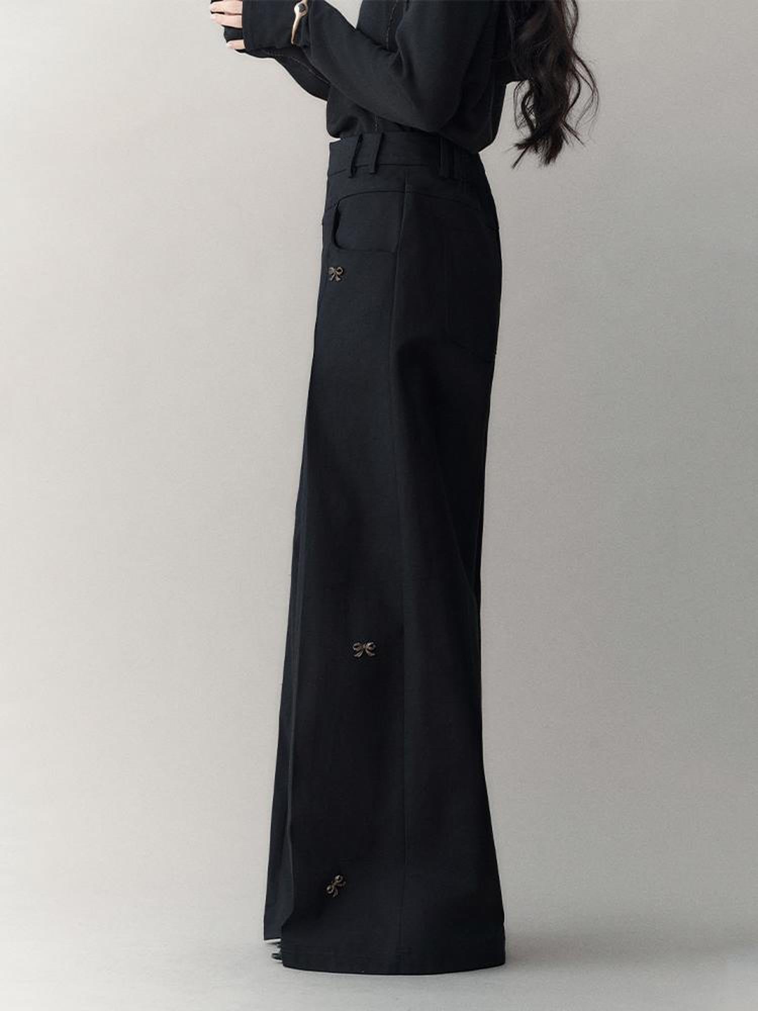 AnnoMundi Butterfly Bow High Waisted Wide Leg Pants