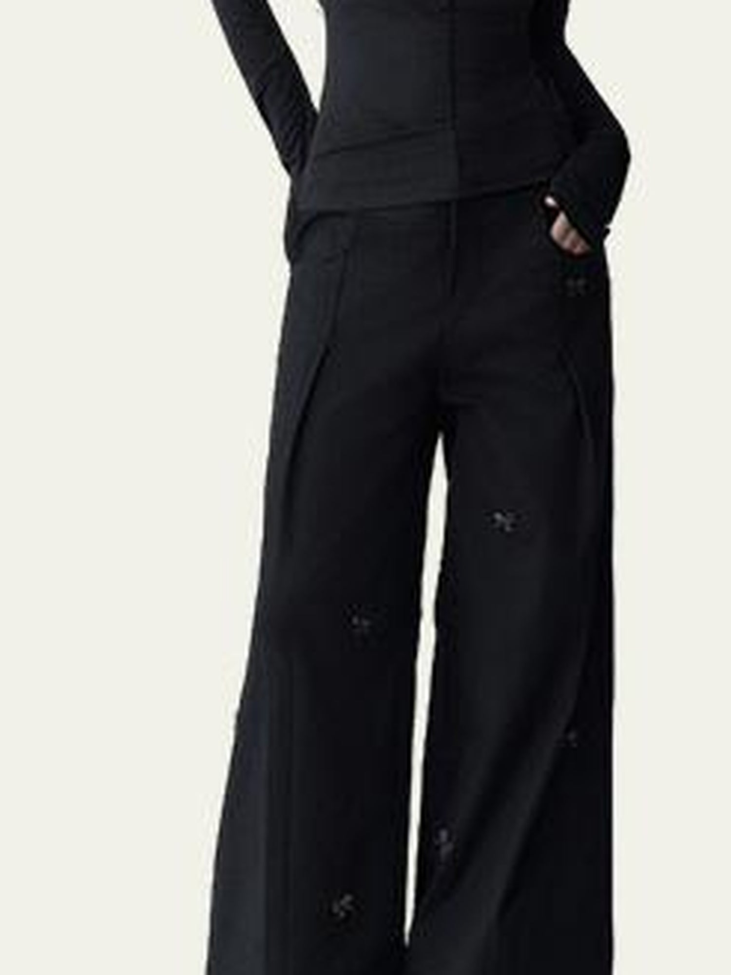 AnnoMundi Butterfly Bow High Waisted Wide Leg Pants