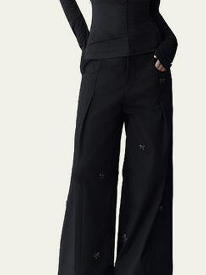 AnnoMundi Butterfly Bow High Waisted Wide Leg Pants