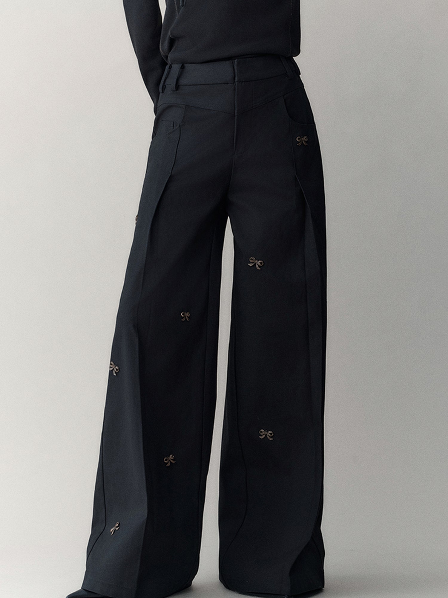 AnnoMundi Butterfly Bow High Waisted Wide Leg Pants