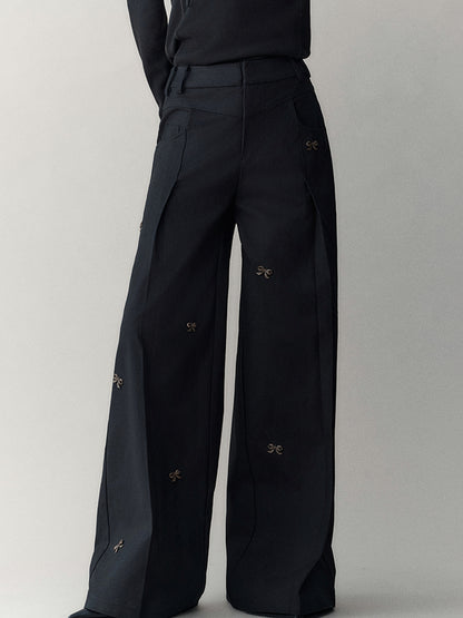 AnnoMundi Butterfly Bow High Waisted Wide Leg Pants
