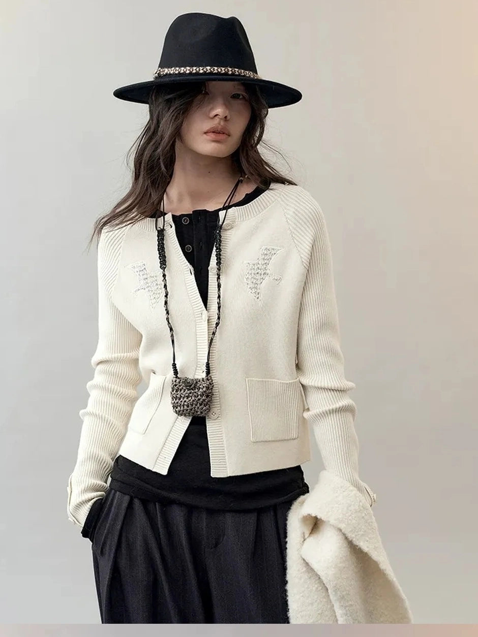 AnnoMundi Cashmere Wool Classic Black White Ladies Hat Hat