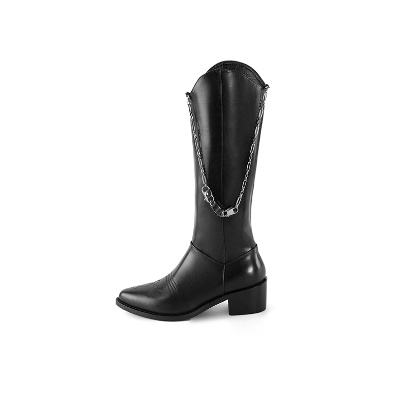 AnnoMundi_Chain_Chelsea_Boots_With_Punk_Studs_Side_Zipper_MISSTT