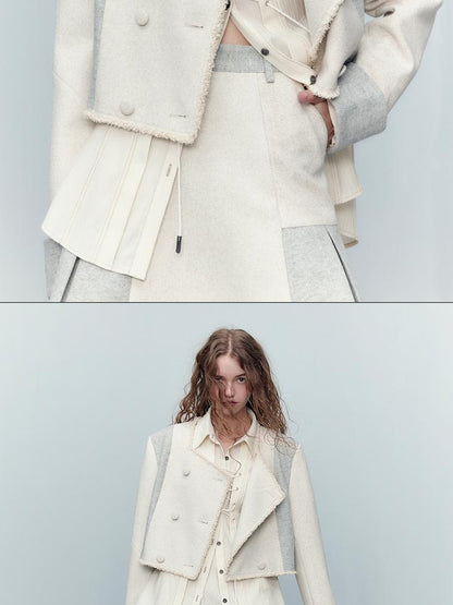 AnnoMundi Classic Pleated Tencel Shirt With Layered Placket And Waist Tie
