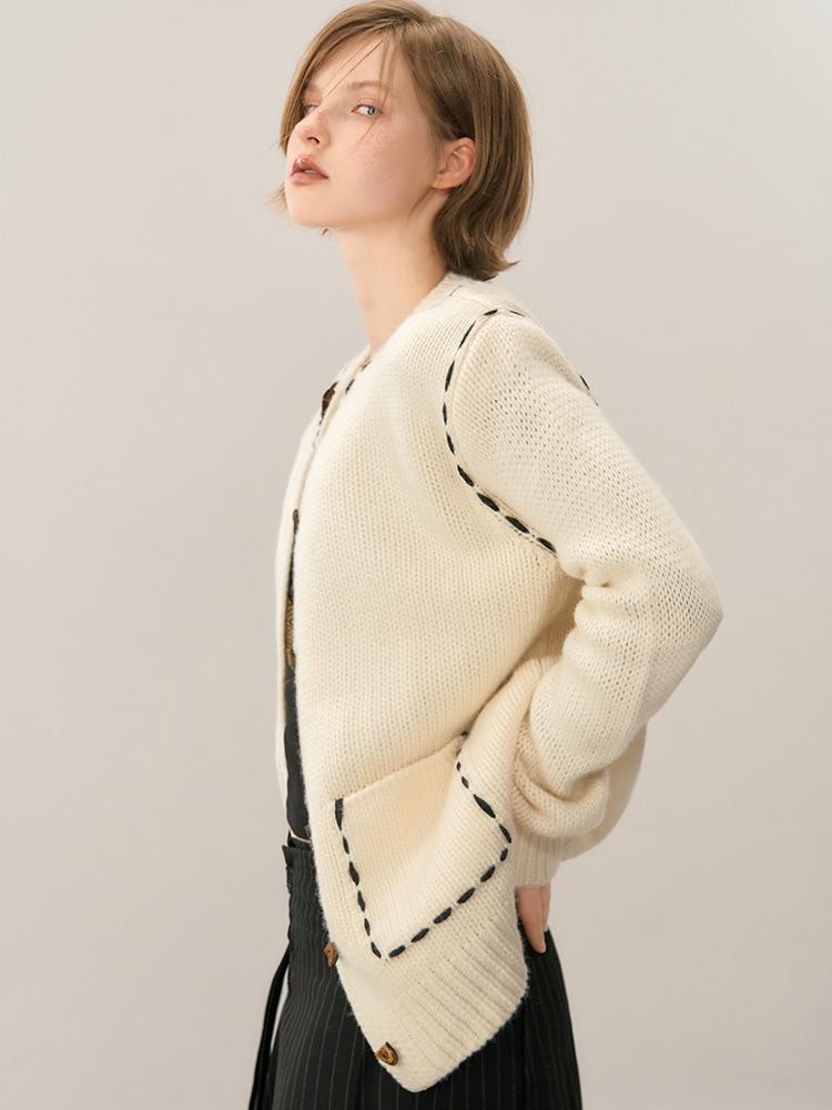 AnnoMundi Color Block Stitch Detail Loose Fit Women&