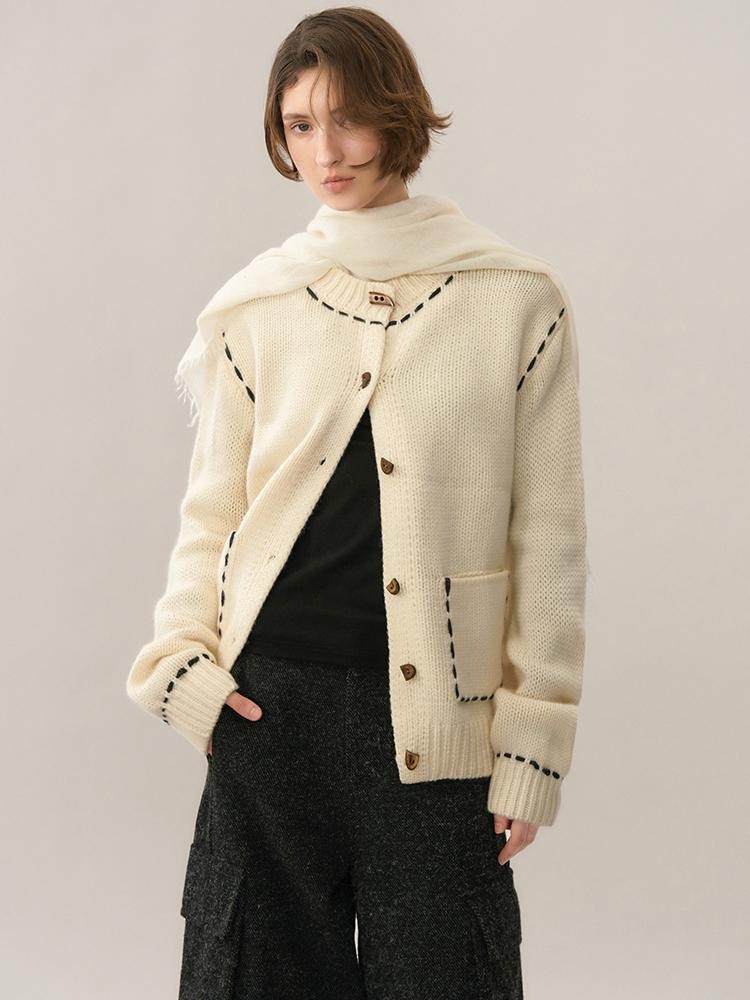 AnnoMundi Color Block Stitch Detail Loose Fit Women&