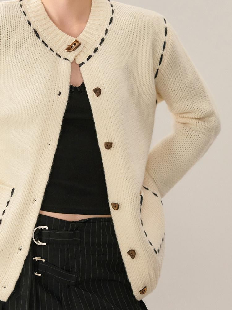 AnnoMundi Color Block Stitch Detail Loose Fit Women&