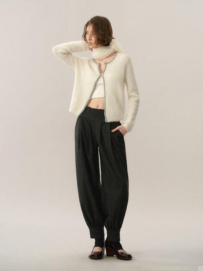 AnnoMundi Color Block Woven Trim Silk Wool Women&