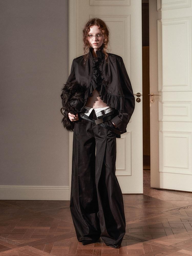 AnnoMundi Colorblock Pleated Foldover Waist Flared Women&