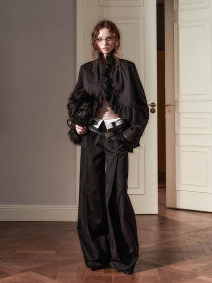 AnnoMundi Colorblock Pleated Foldover Waist Flared Women&