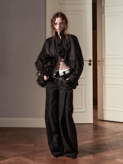 AnnoMundi Colorblock Pleated Foldover Waist Flared Women&